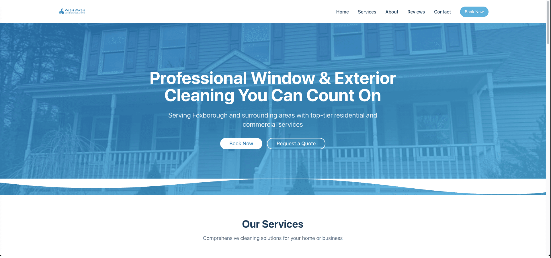 Wish Wash Window Cleaning Website